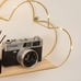 Set of 3 Cloud Shape Floating Shelves with LED Lights Wall Decor,Gold Metal