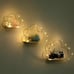 Set of 3 Cloud Shape Floating Shelves with LED Lights Wall Decor,Gold Metal