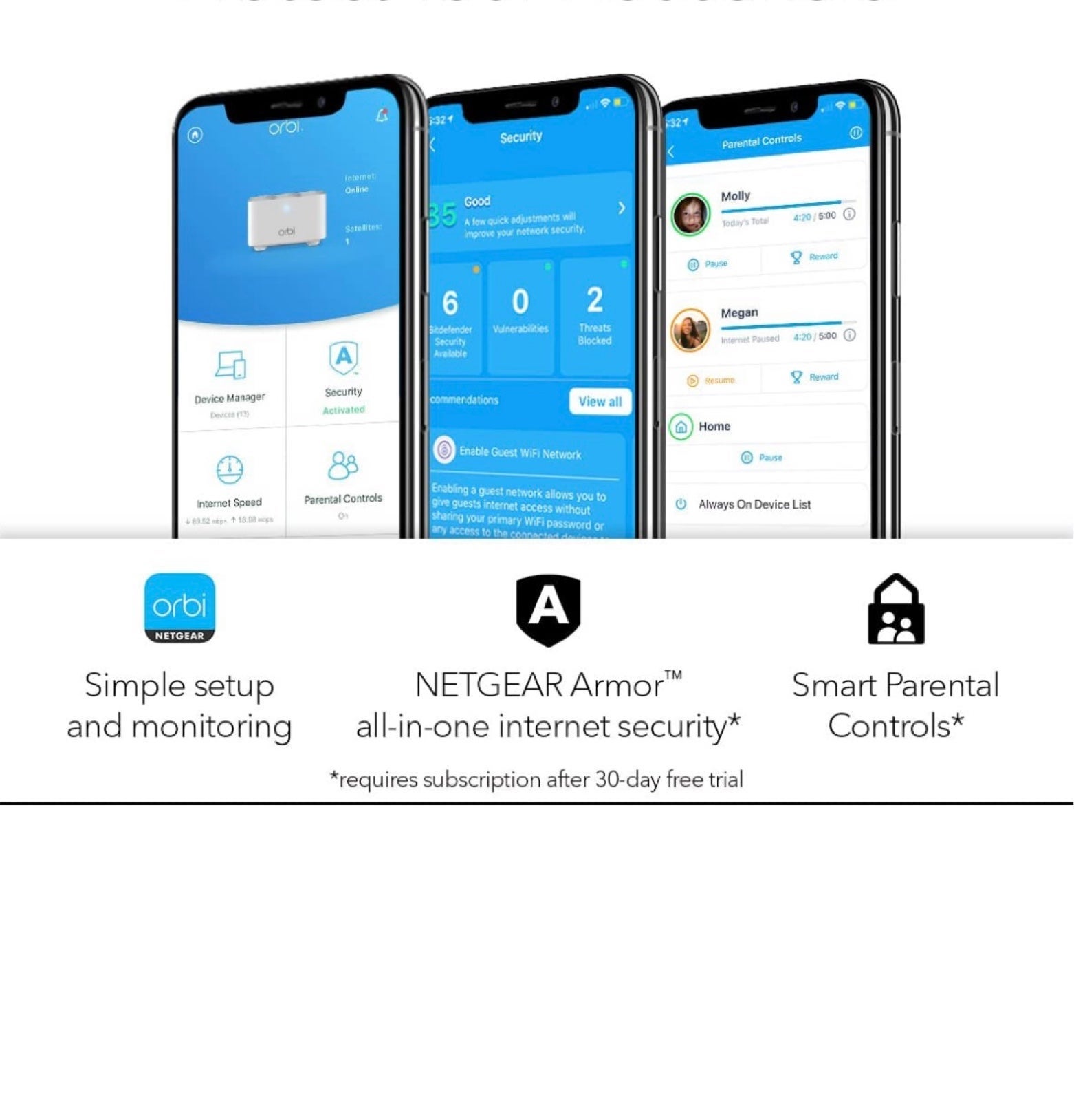 NetGear Orbi AC1200 Dual-Band Mesh WiFi System 3 Pack