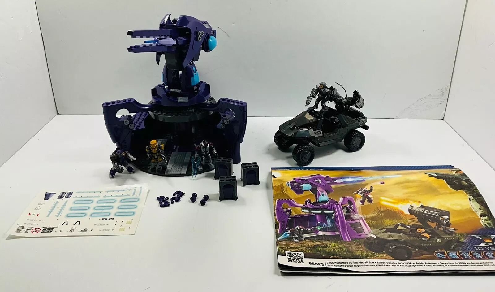 Halo Mega Bloks UNSC Rockethog vs Anti Aircraft Gun Set 96923 Near Complete