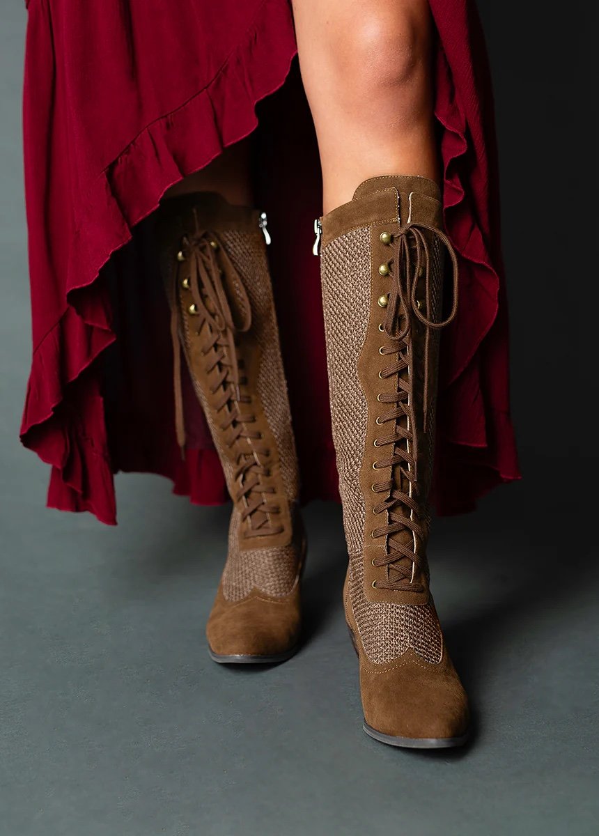 Joyfolie Kiki Tall Boots in Nutmeg Size 6