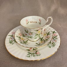 Royal Albert Tea Cup & Saucer 3 Pieces Bone China England 1987Teacup and Saucer