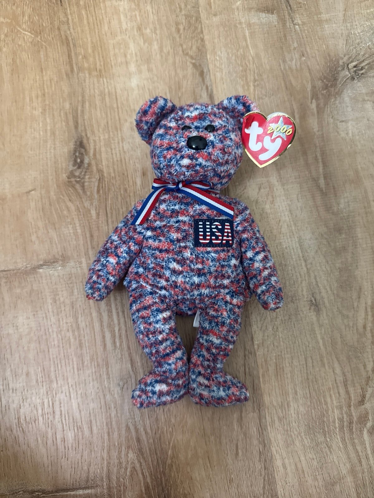 RARE TY 2000 Beanie Baby “USA” the bear
