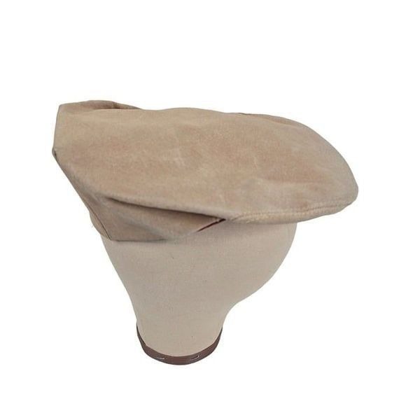 Vintage 70s Brown Flat Cap Suede Cabbie Newsboy Mens Size M NEW