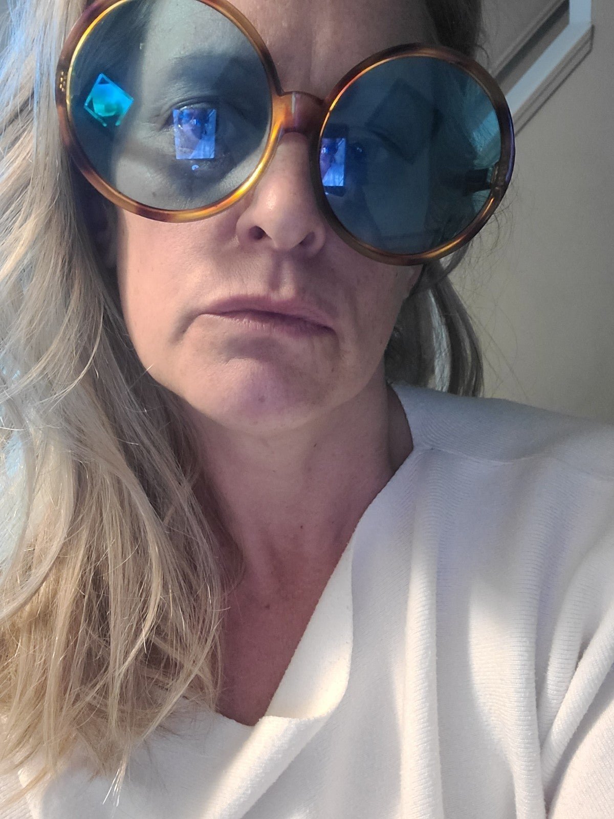 RARE 70s Vtg Occhialeria Friulana Oversized Round Sunglasses Italian Made