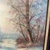 Vintage Winter Scene Painting on Canvas Framed Wall Hanging | Gallery Wall