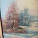 Vintage Winter Scene Painting on Canvas Framed Wall Hanging | Gallery Wall