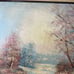 Vintage Winter Scene Painting on Canvas Framed Wall Hanging | Gallery Wall