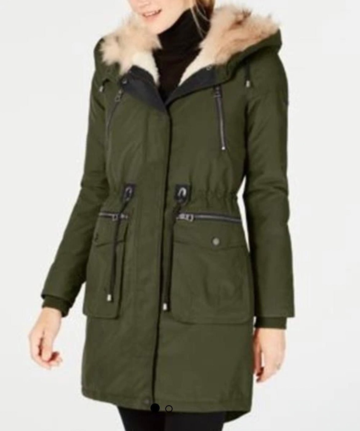 Lucky Brand faux fur lined multi pocket anorak