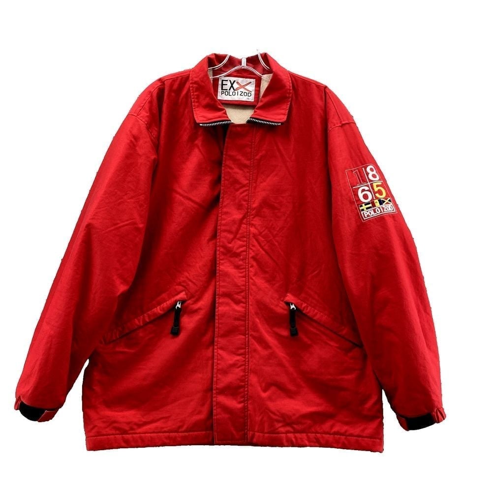 Vintage Polo Izod Bomber Jacket Men Large Preppy 90's Racing Herrington Nautical