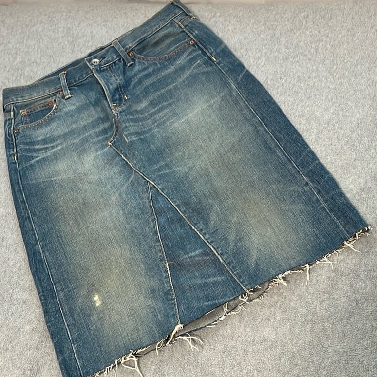 Gap Denim Skirt Size 8 Boho Western Raw Hem Festival Coastal Country