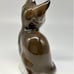 Vintage Rosenthal Figurine Brown & White Sitting Kitten, Germany