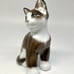 Vintage Rosenthal Figurine Brown & White Sitting Kitten, Germany