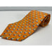 Brooks Brothers 346 Tie Men's Foulard Geometric Orange Yellow Saliboats Silk USA