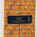 Brooks Brothers 346 Tie Men's Foulard Geometric Orange Yellow Saliboats Silk USA
