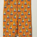 Brooks Brothers 346 Tie Men's Foulard Geometric Orange Yellow Saliboats Silk USA