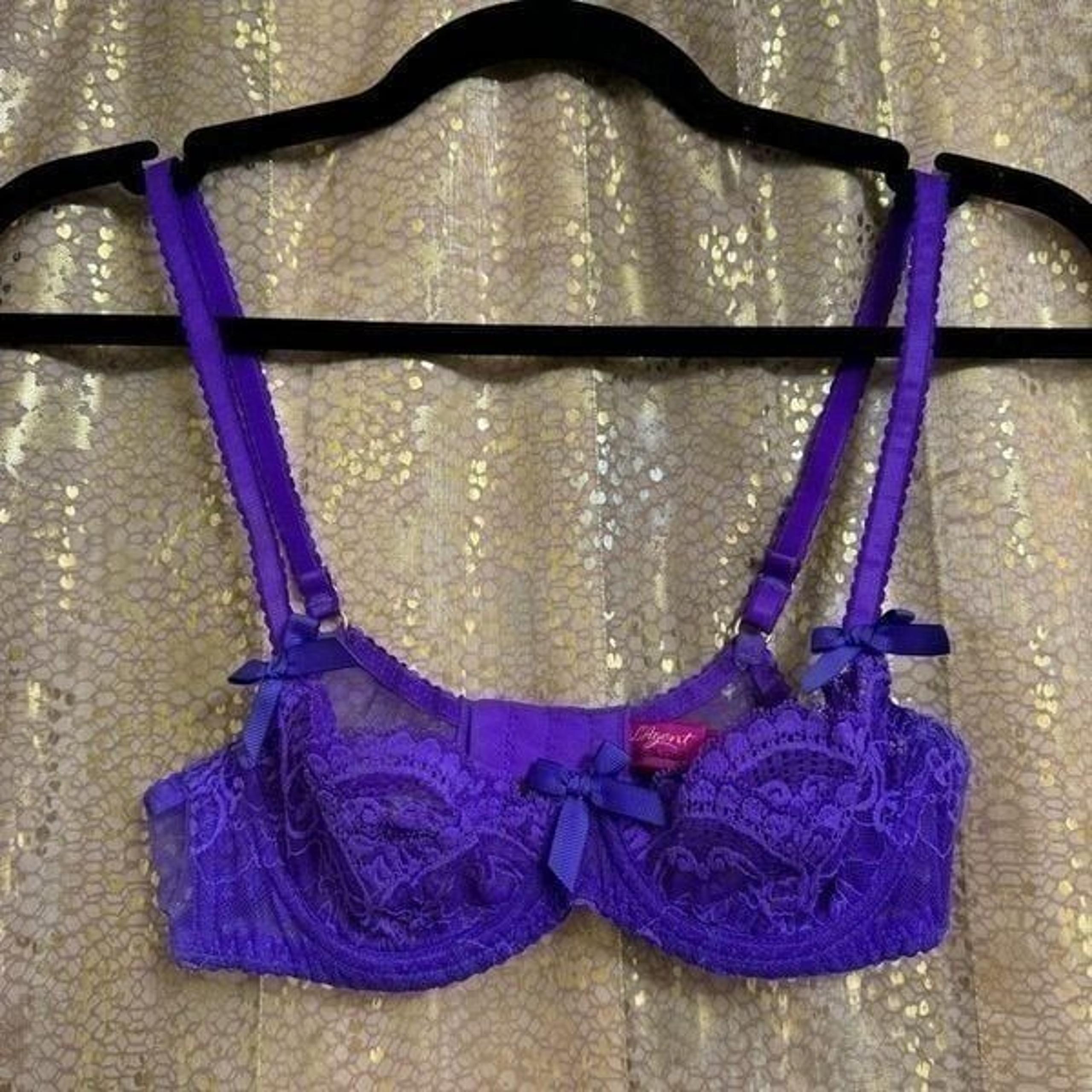 Agent Provacateur L'Agent Vanessa Purple Lace Demi Bra 32A