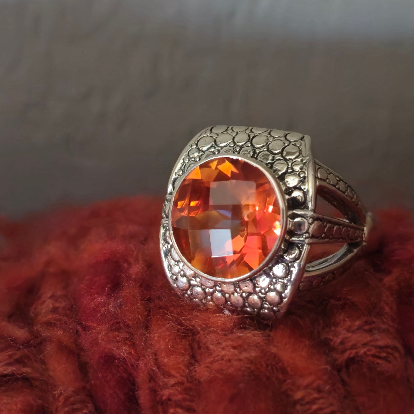 Nicky Butler 925 Sterling Silver Honey Quartz Designer Signed Ring NB Size 8 NWT