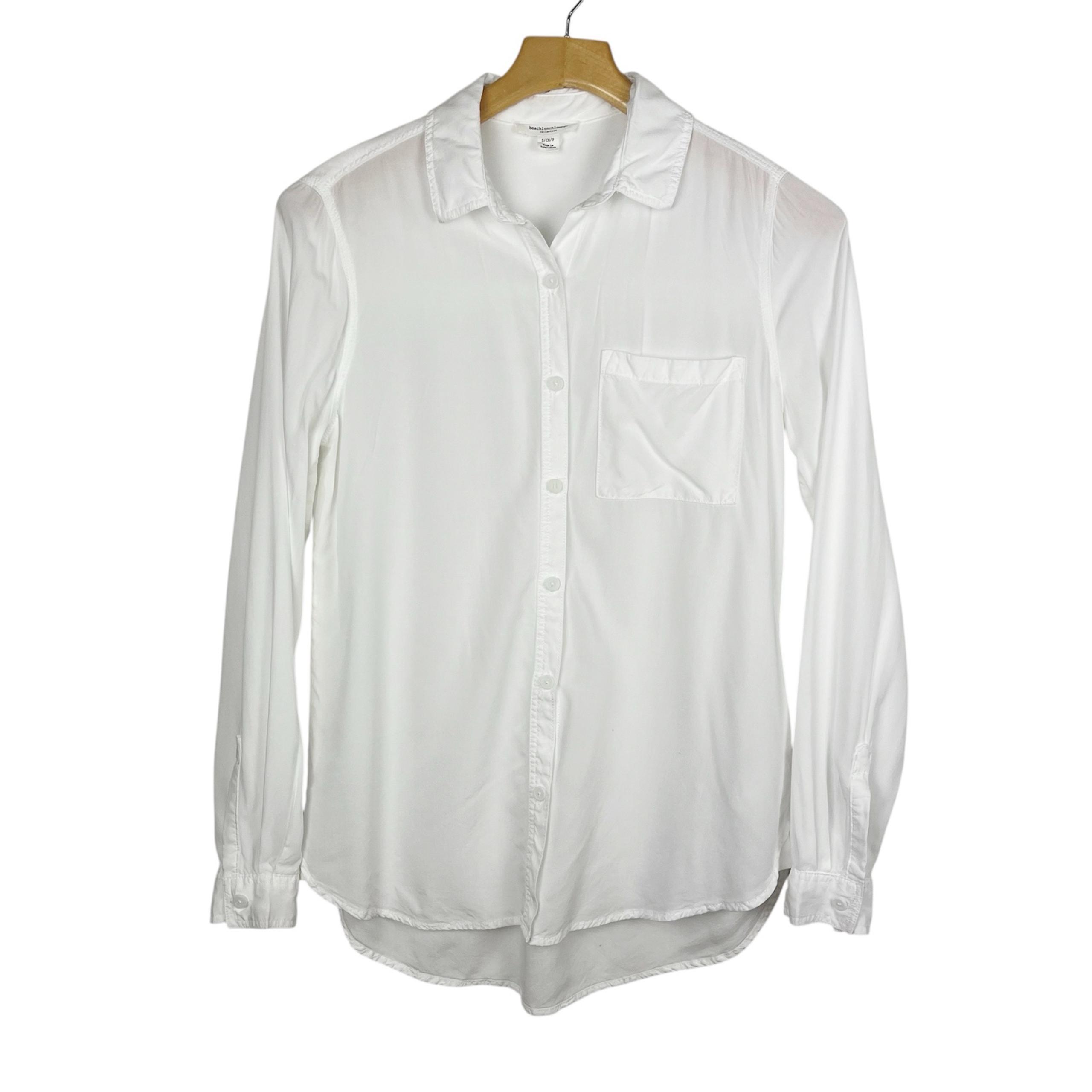 Beach Lunch Lounge White Button Down Shirt