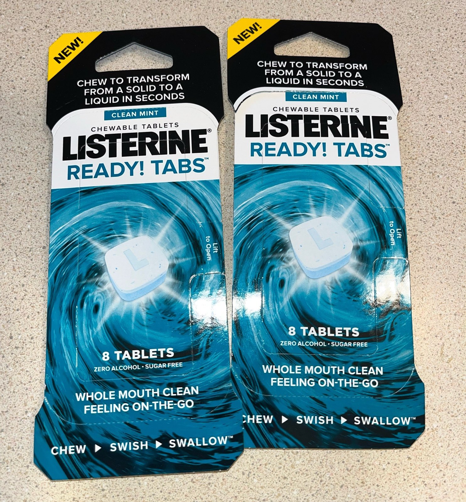 LISTERINE CLEAN MINT CHEWABLE READY TABS 2 8 packs
