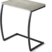 C-Shaped Couch Table for Sofa Laptop Light Grey