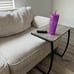 C-Shaped Couch Table for Sofa Laptop Light Grey