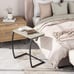 C-Shaped Couch Table for Sofa Laptop Light Grey