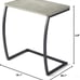 C-Shaped Couch Table for Sofa Laptop Light Grey