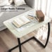 C-Shaped Couch Table for Sofa Laptop Light Grey