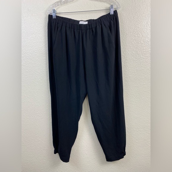 Aritzia Babaton Black Pull on Trouser Elastic Waist Lightweight Jogger Pants XL