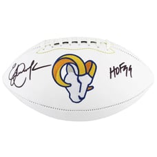Eric Dickerson Signed Rams Logo Football Inscribed HOF 99 (Beckett)