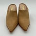 FOWT Camel Pointed Toe Slip On Mules Stacked Block High Heel Sandal Comfortable