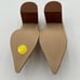 FOWT Camel Pointed Toe Slip On Mules Stacked Block High Heel Sandal Comfortable