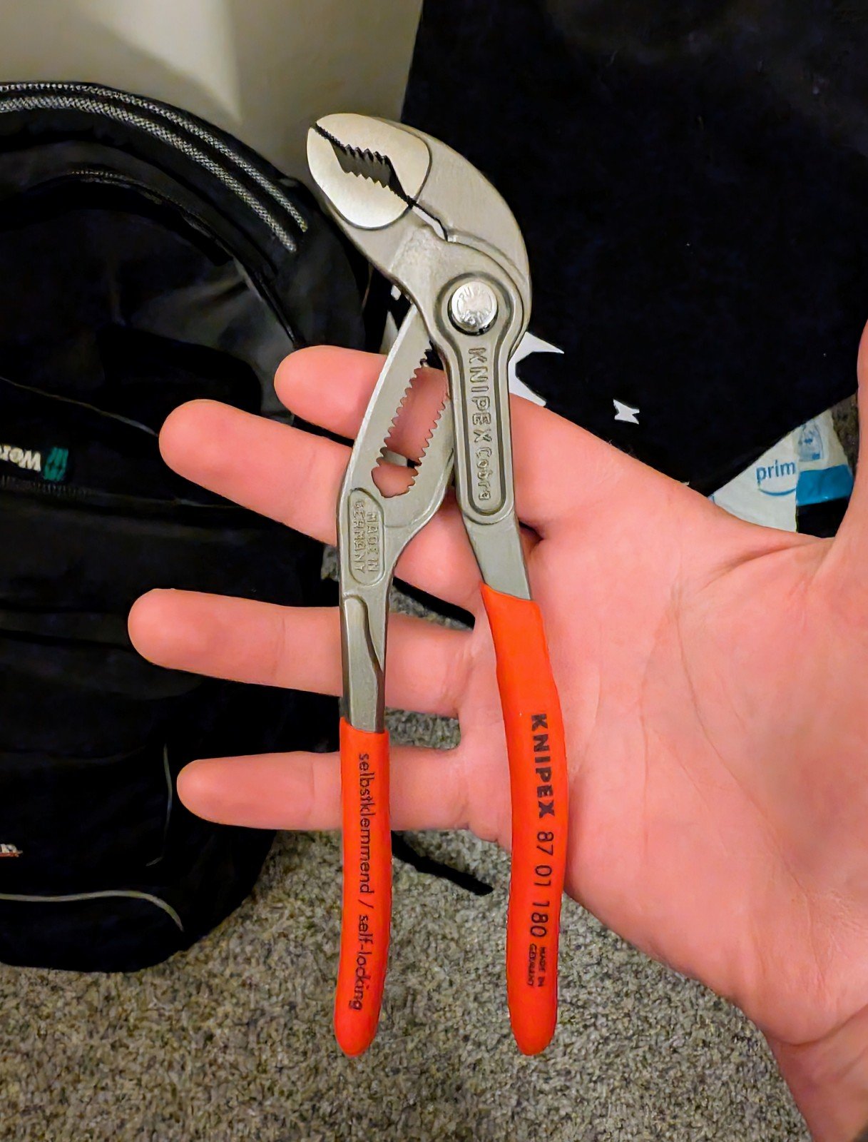 Knipex cobra locking pliers 7.25 inch (87 01 180)