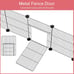 20 Panels Small Animal Playpen, Pet Playpen with Waterproof Mat, C&C Cage