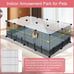 20 Panels Small Animal Playpen, Pet Playpen with Waterproof Mat, C&C Cage