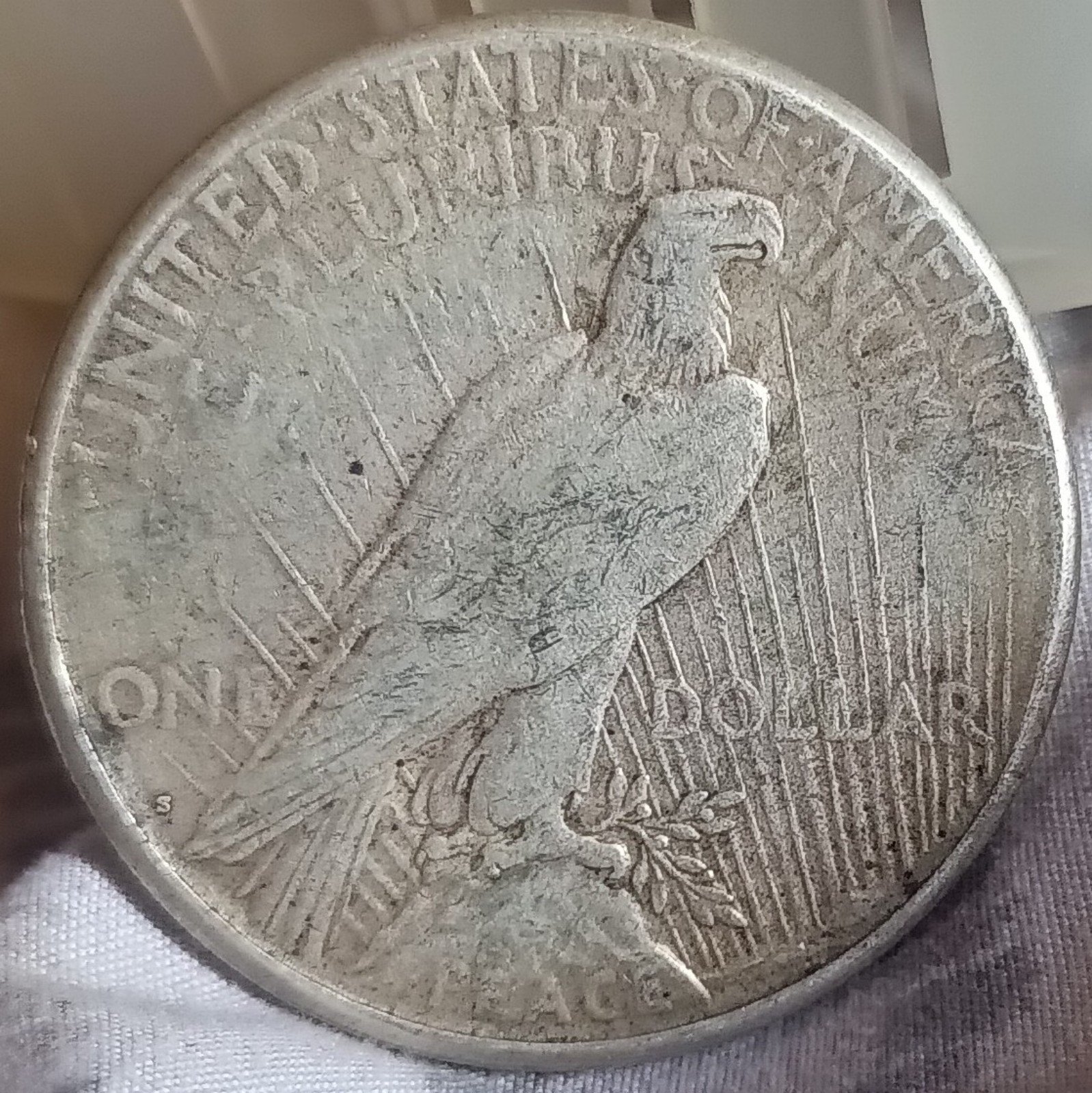 RARE 1823-S Peace Dollar - detail