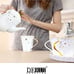 Starry Moon Ceramic Tea Set with Tea pot,DERUI CREATION Coffee Cup Set