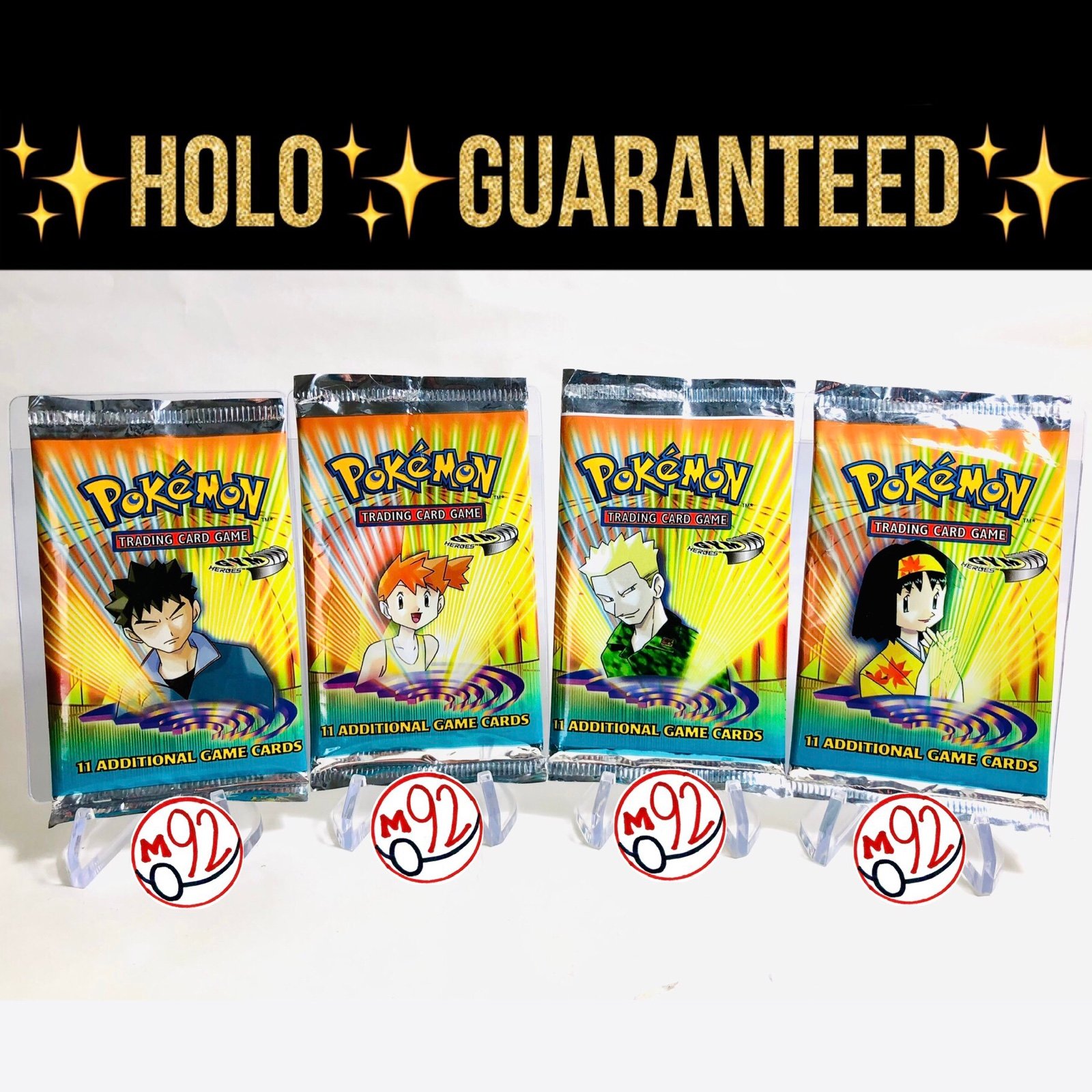 Pokemon TCG Vintage Gym Heroes Booster Pack (WOTC) Guaranteed Holo NM—RE-SEALED