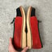 ADIEU LOAFERS SIZE 43. Red and black leather suede