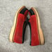 ADIEU LOAFERS SIZE 43. Red and black leather suede