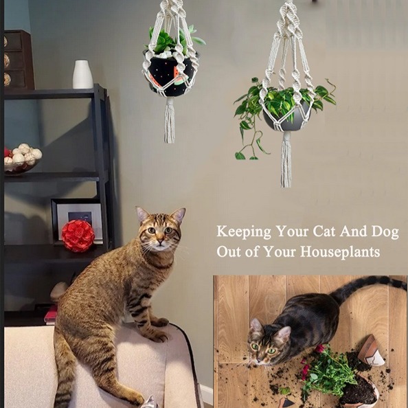 Handmade Macrame Plant Hanger, macrame Plant Holder hanging plant(47inch,2pack)