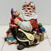 MINT Vintage Fitz & Floyd 12” Christmas Court Porcelain Santa Claus Cookie Jar