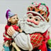MINT Vintage Fitz & Floyd 12” Christmas Court Porcelain Santa Claus Cookie Jar
