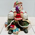 MINT Vintage Fitz & Floyd 12” Christmas Court Porcelain Santa Claus Cookie Jar