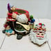 MINT Vintage Fitz & Floyd 12” Christmas Court Porcelain Santa Claus Cookie Jar