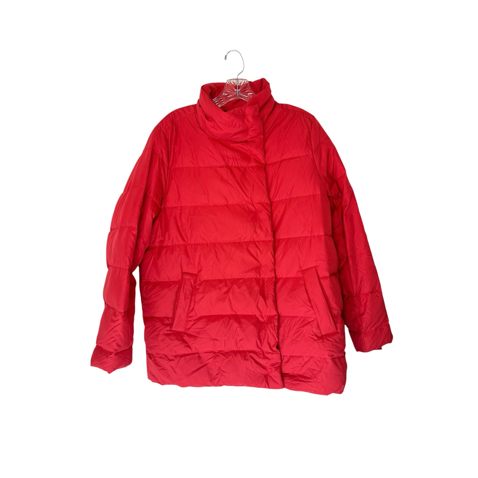 J. Jill Down Pink Chloe Warm Basic Casual Outdoor Down Puffer Coat Size Medium