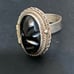 Rare Taxco Mexico Sterling Silver Black Onyx Poison Ring