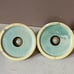 Vintage ROSEVILLE POTTERY #1109 Moss Candle Holder Set of 2~c. 1936