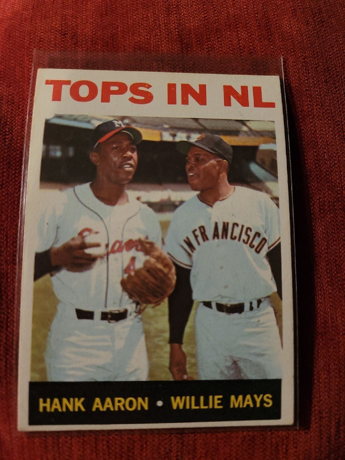 1964 Topps TOPS IN NL Willie Mays/Hank Aaron #423
